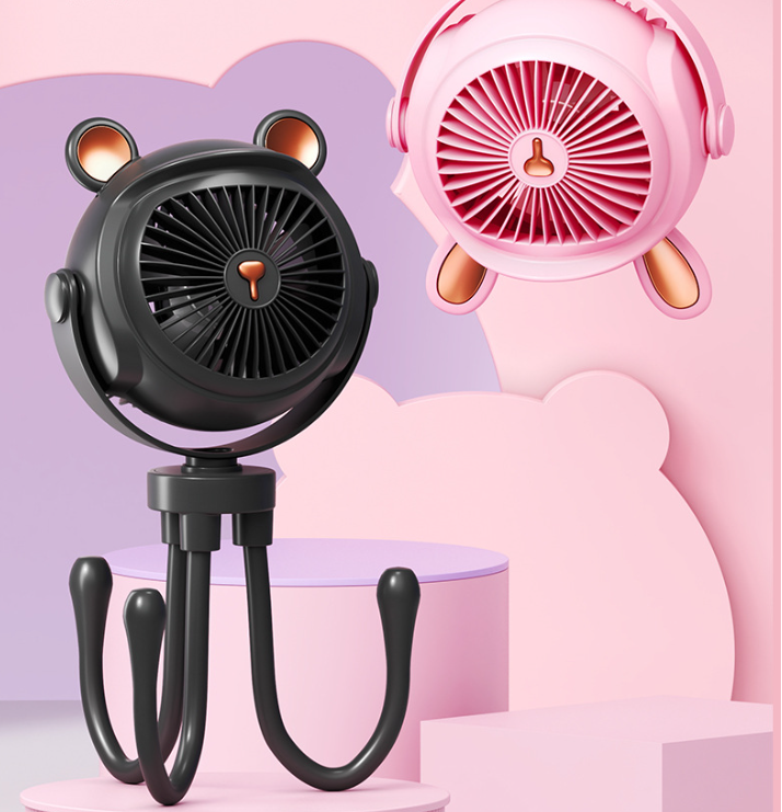 2026 Summer Best-Seller 🔥 Octopus-Style Clip-On Mini Fan (USB-Powered) — Versatile for Strollers, Cars, Outdoors, and More!