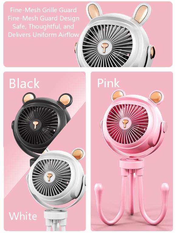 2026 Summer Best-Seller 🔥 Octopus-Style Clip-On Mini Fan (USB-Powered) — Versatile for Strollers, Cars, Outdoors, and More!