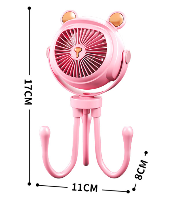 2026 Summer Best-Seller 🔥 Octopus-Style Clip-On Mini Fan (USB-Powered) — Versatile for Strollers, Cars, Outdoors, and More!